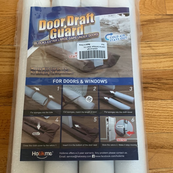 Door draft protector set with tan/brown covers - Picture 2 of 4